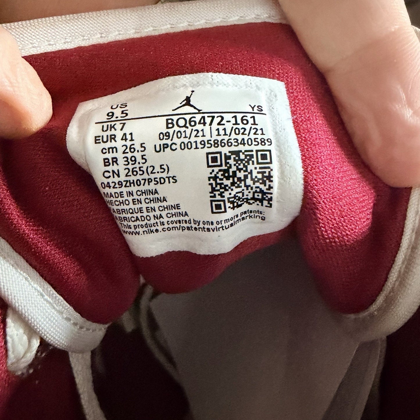Size 9.5 - Air Jordan 1 Mid White Pomegranate W