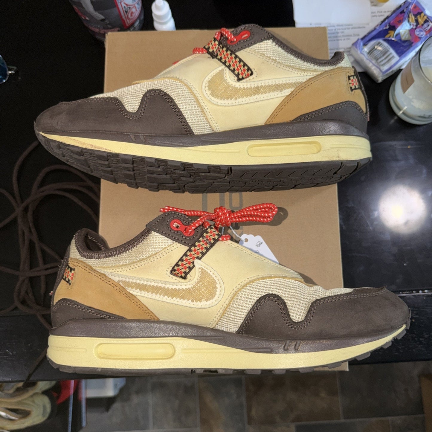 Size 9 - Nike Air Max 1 x Travis Scott Low Baroque Brown