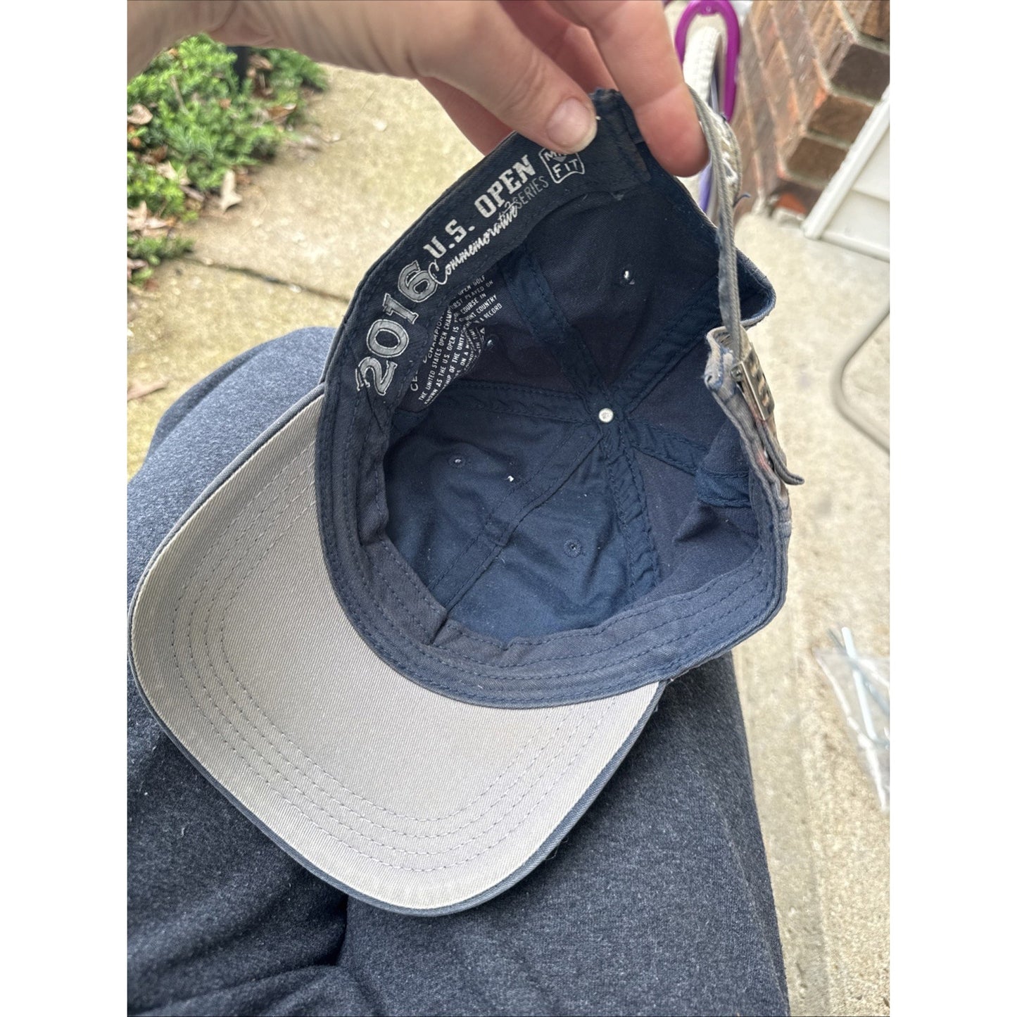2016 US Open OAKMONT Golf Hat Cap Gray Adjustable Strap Back USGA Member EUC