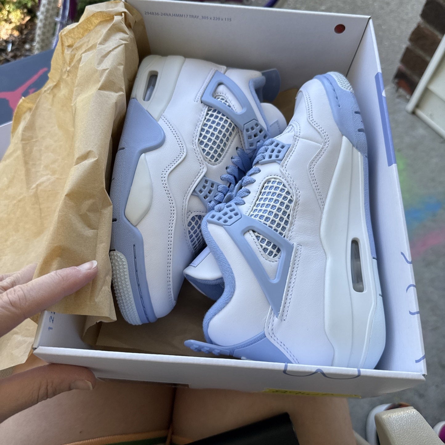 Size 8 - Air Jordan 4 Retro Forget Me Not W