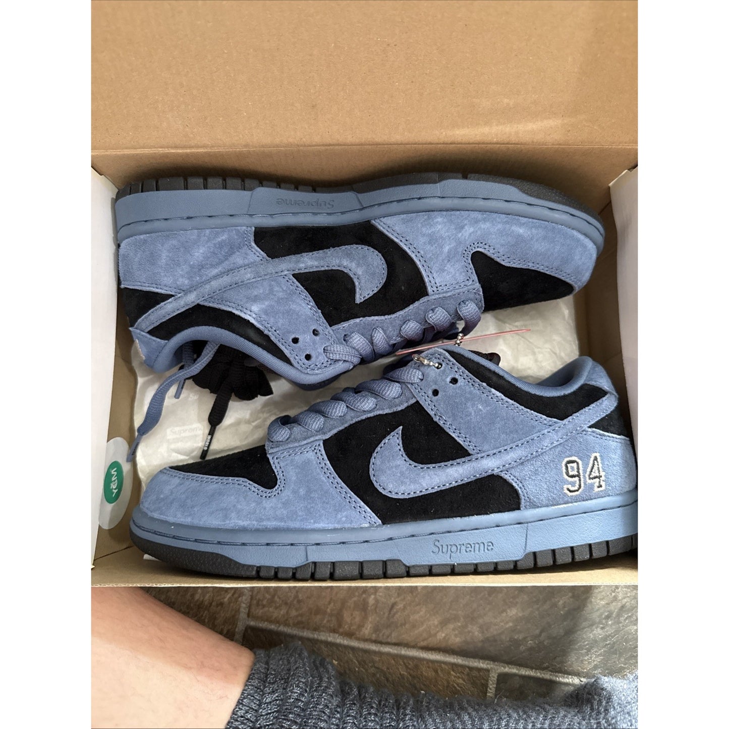Nike SB Dunk Low x Supreme Ocean Fog Black – Size 6.5 Men