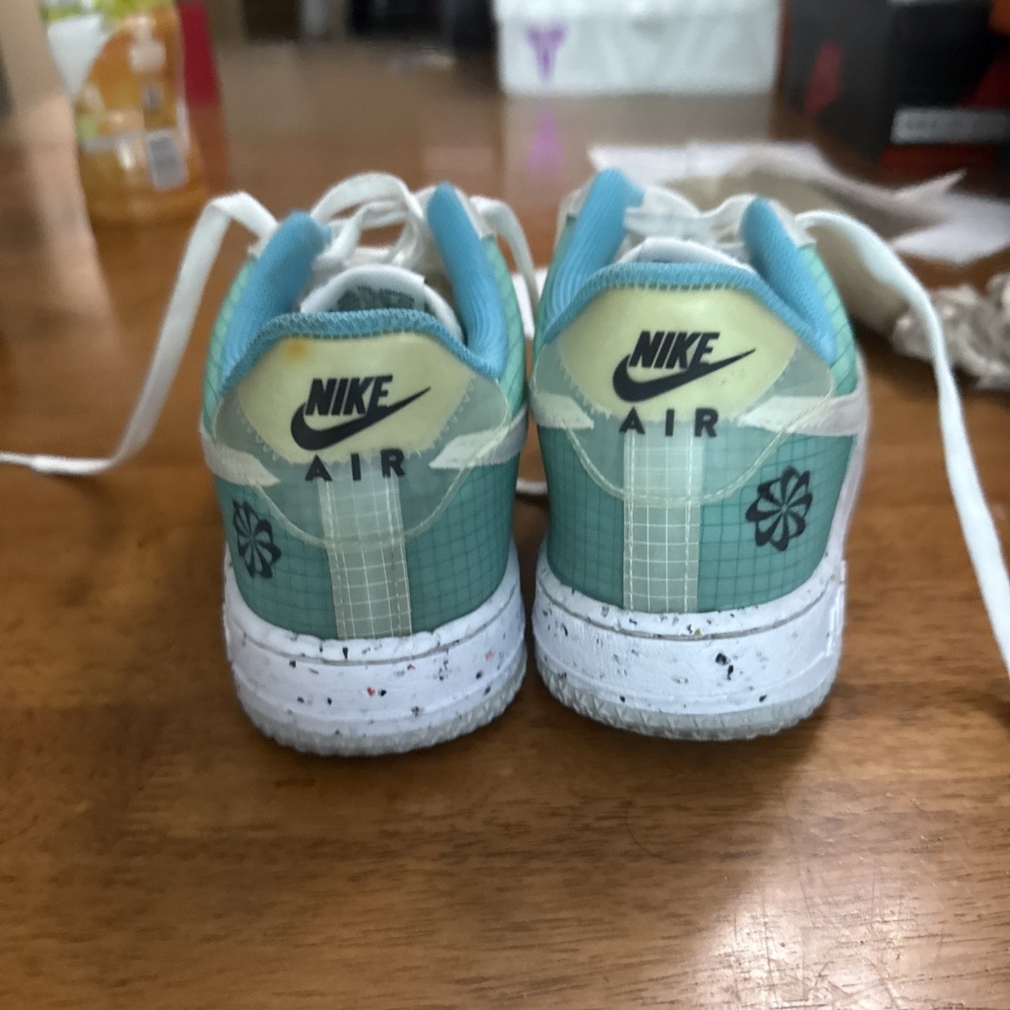 Size 9.5 - Nike Air Force 1 Crater Move To Zero White Dynamic Turquoise W NBS056