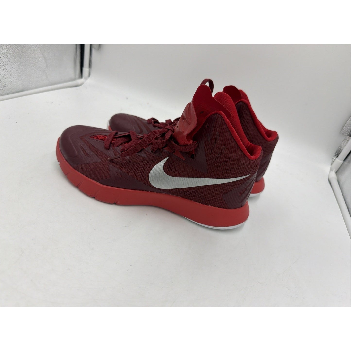Size 6.5 - Nike Lunar Hyperquickness TB Team Red Silver