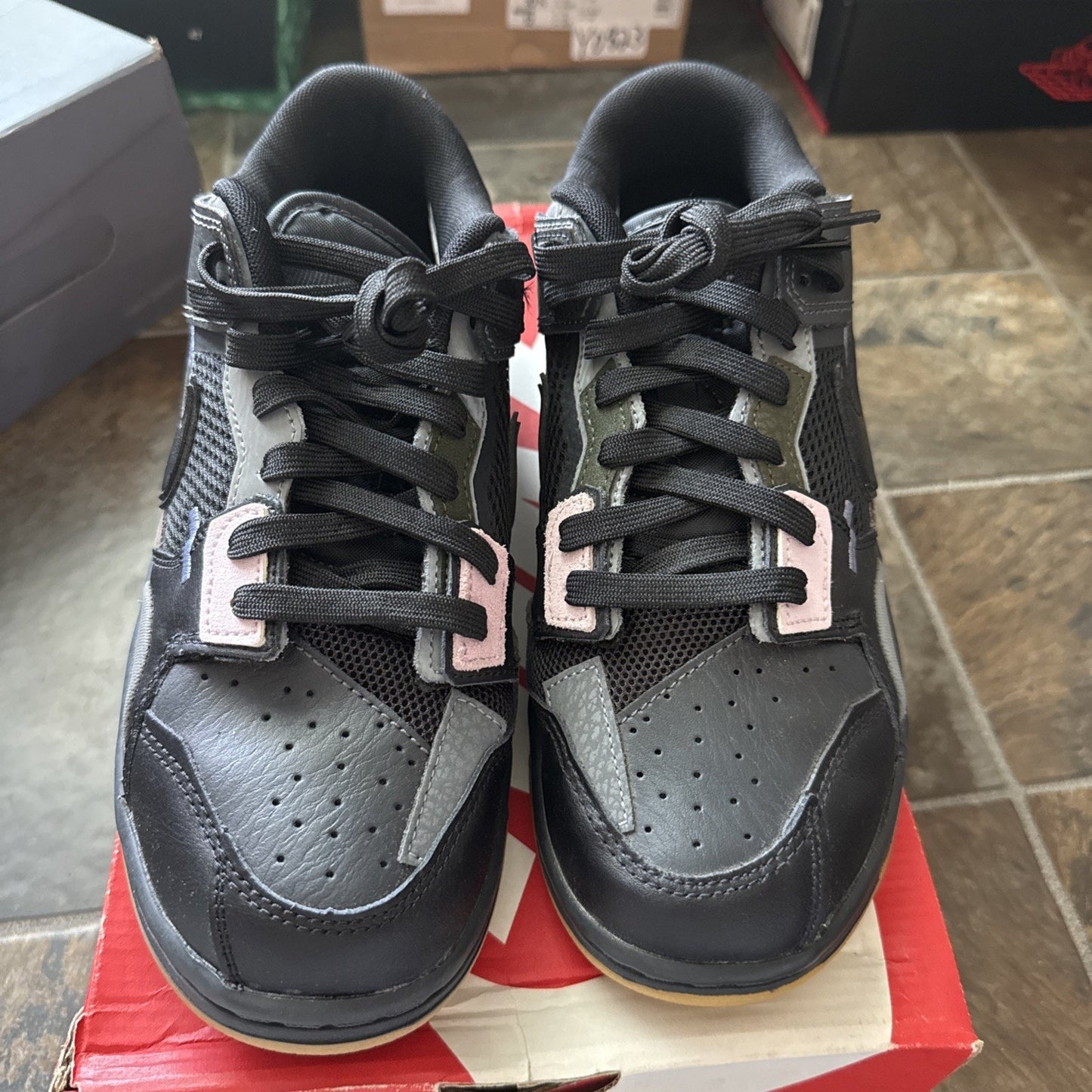 Size 7.5 - Nike Dunk Scrap Low Black