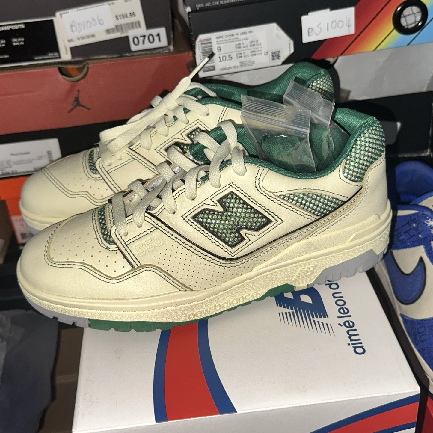 Size 7 - Aimé Leon Dore x New Balance 550 Masaryk Community Gym - Classic Pine