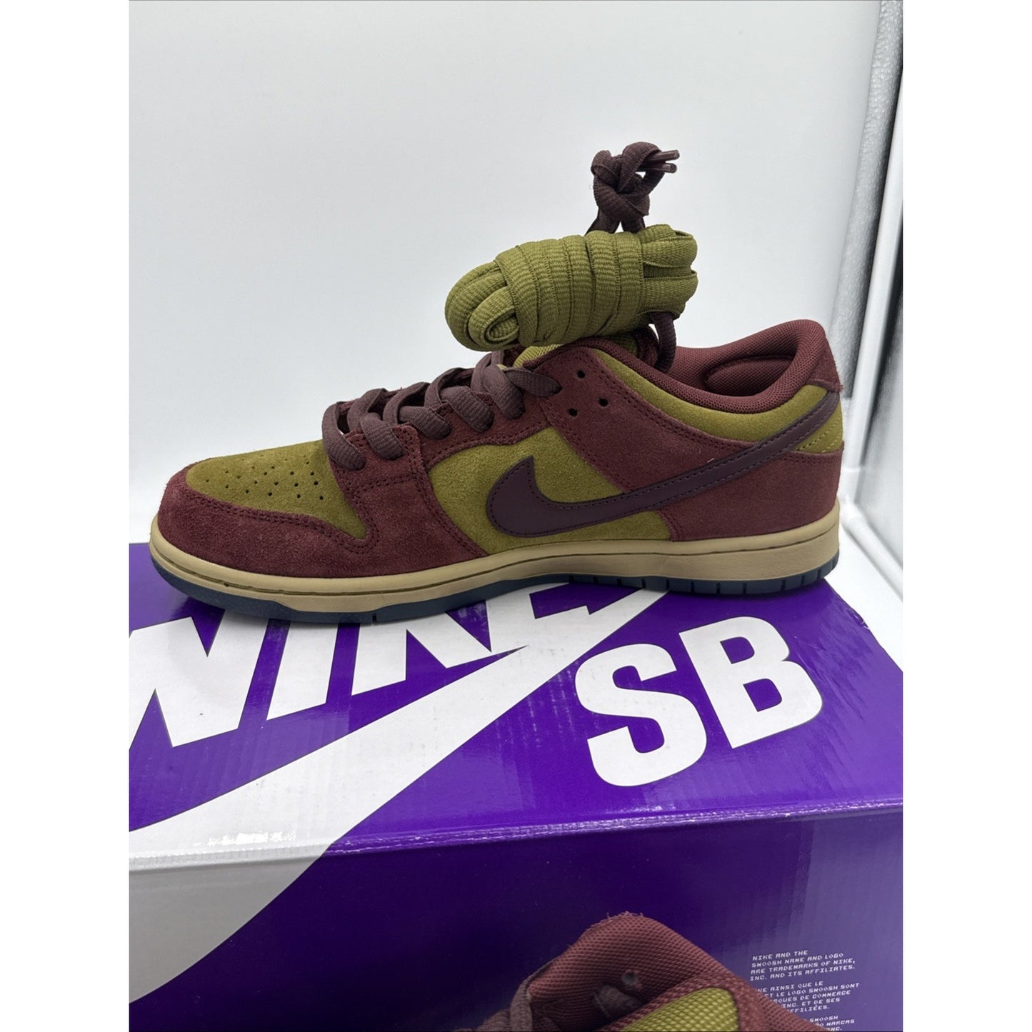 Size 8.5 - Nike Dunk SB Low Dark Team Red Olive Flak