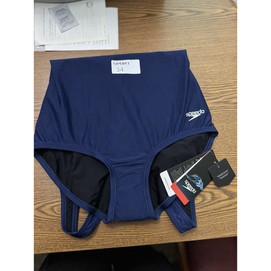 NWT Speedo Women Blue Ultraback One-Piece Bathing Swimsuit Swimwear Size 6