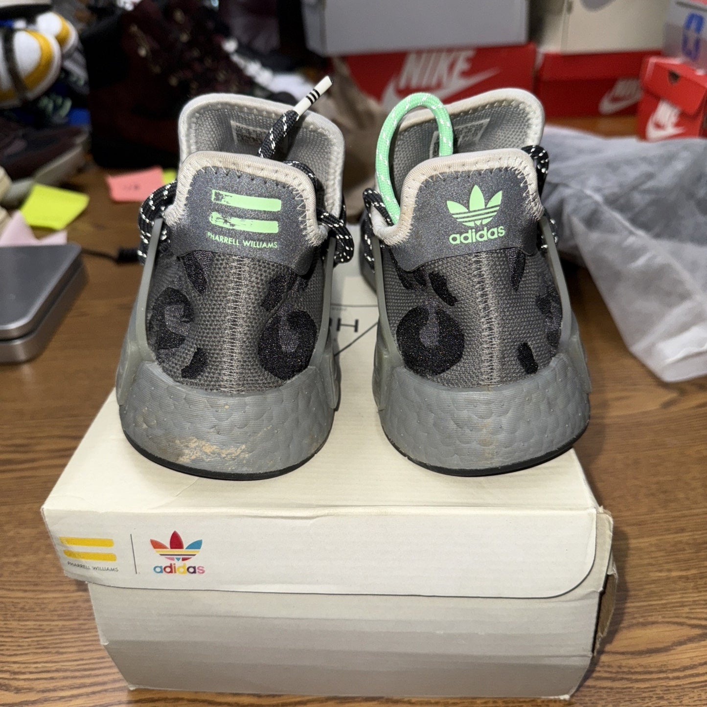 Adidas x Pharrell Hu NMD Animal Print ID1531 Ash Grey (Men’s 7.5) No Box