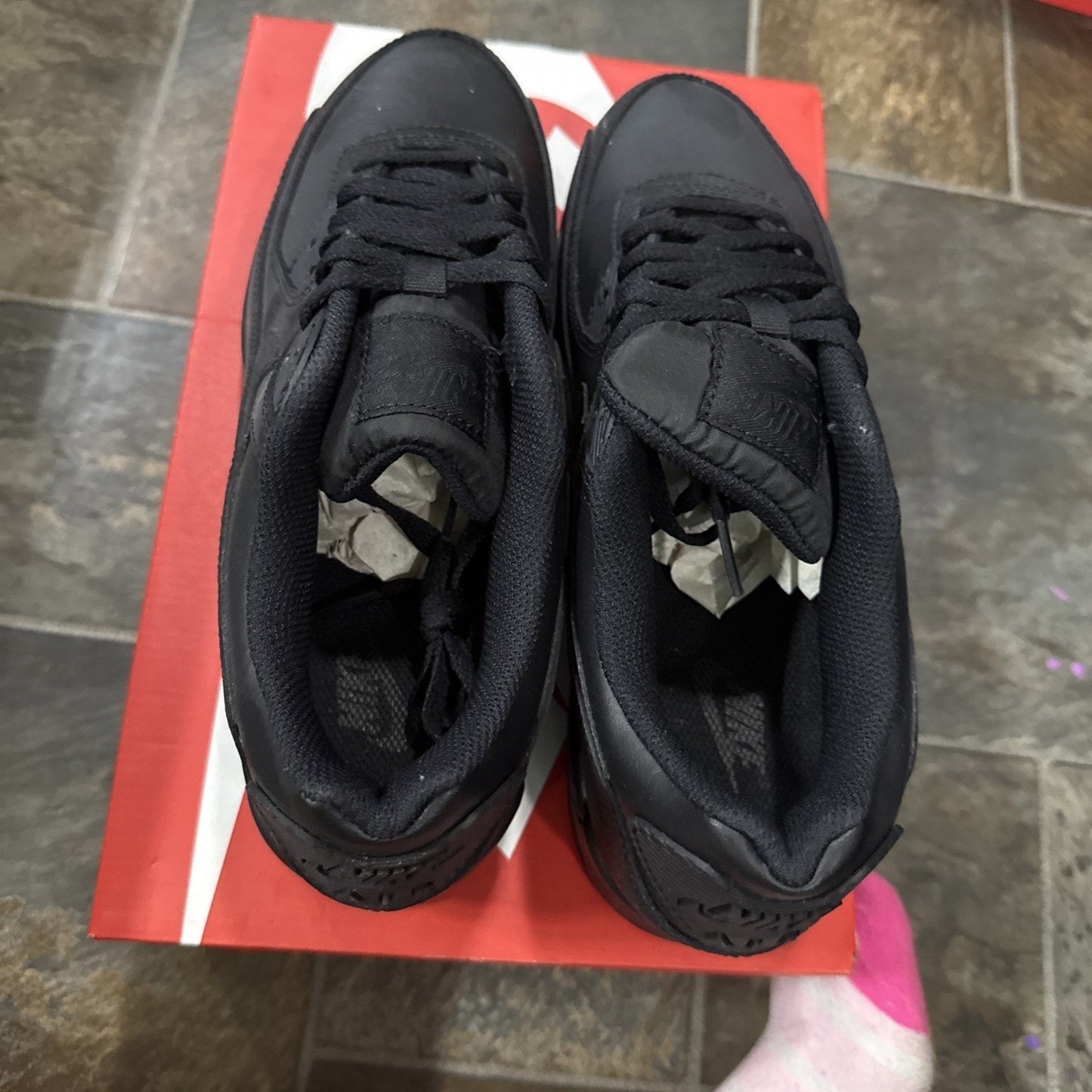 Size 10 - Nike Air Max 90 Leather Triple Black