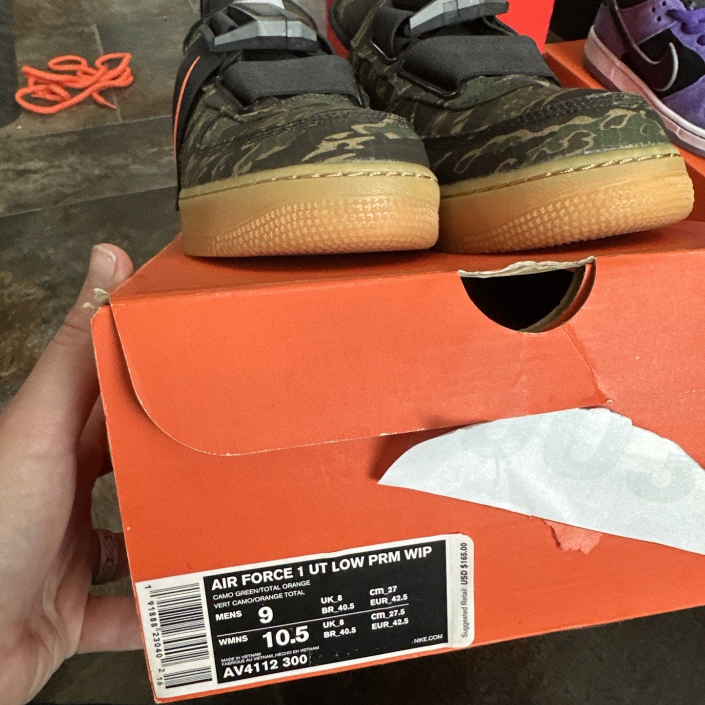 Size 9 - Carhartt WIP x Nike Air Force 1 Utility Premium Low Camo