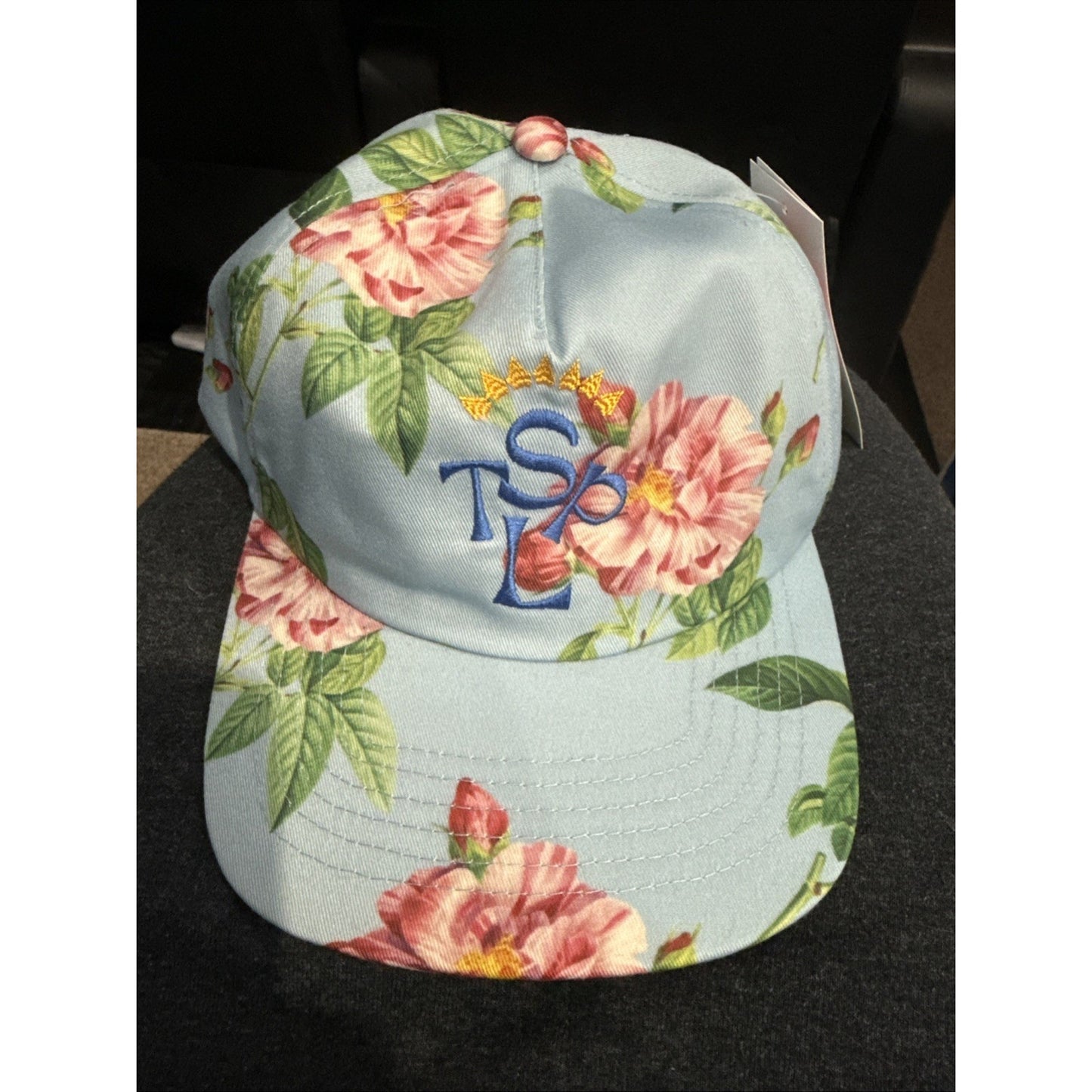 Staple Pigeon Bloomfield Logo Cap Blue Floral AOP Strapback Hat 2304X7233 NWT