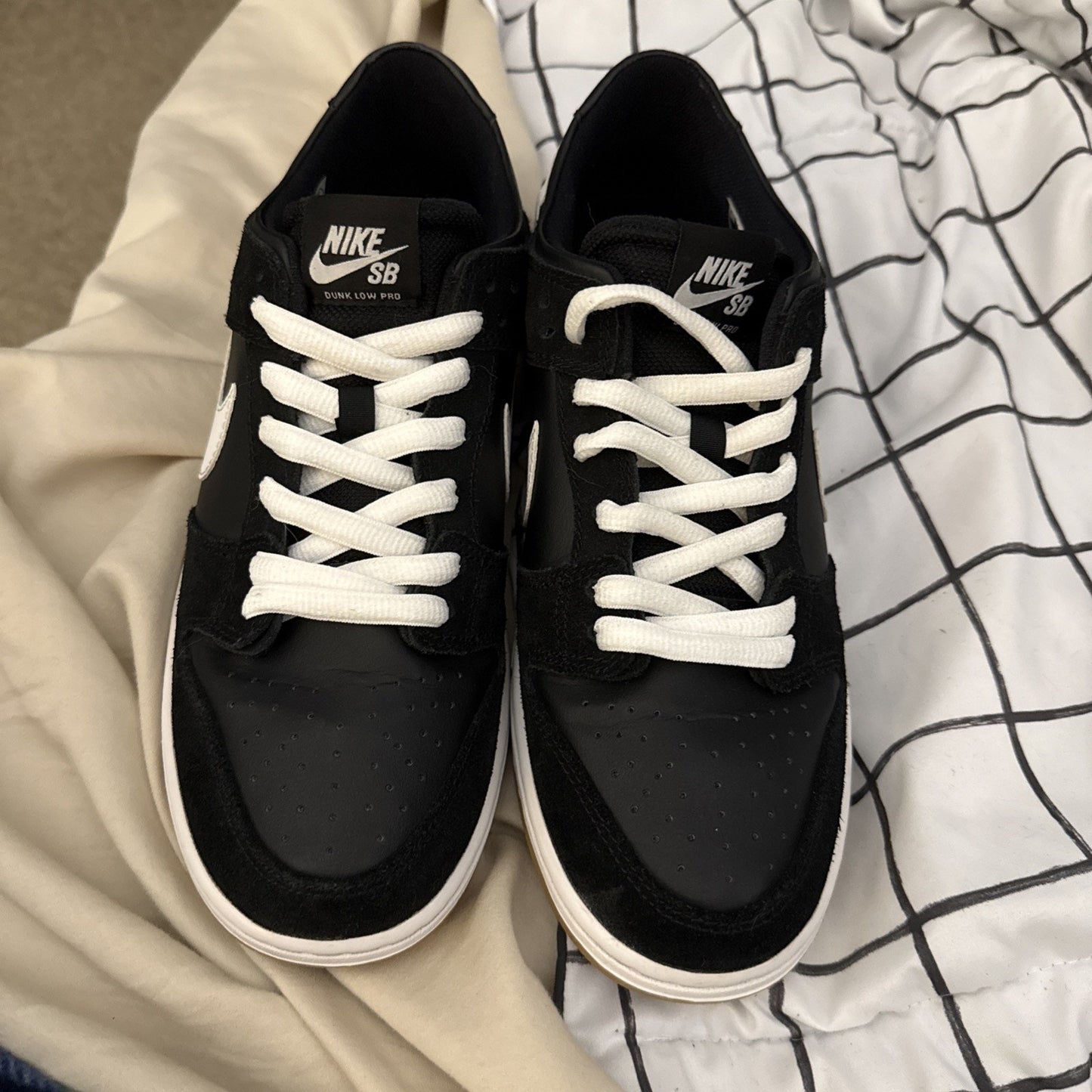 Men's Size 10 Nike Dunk Pro SB Low Black White Gum 854866-019 2016