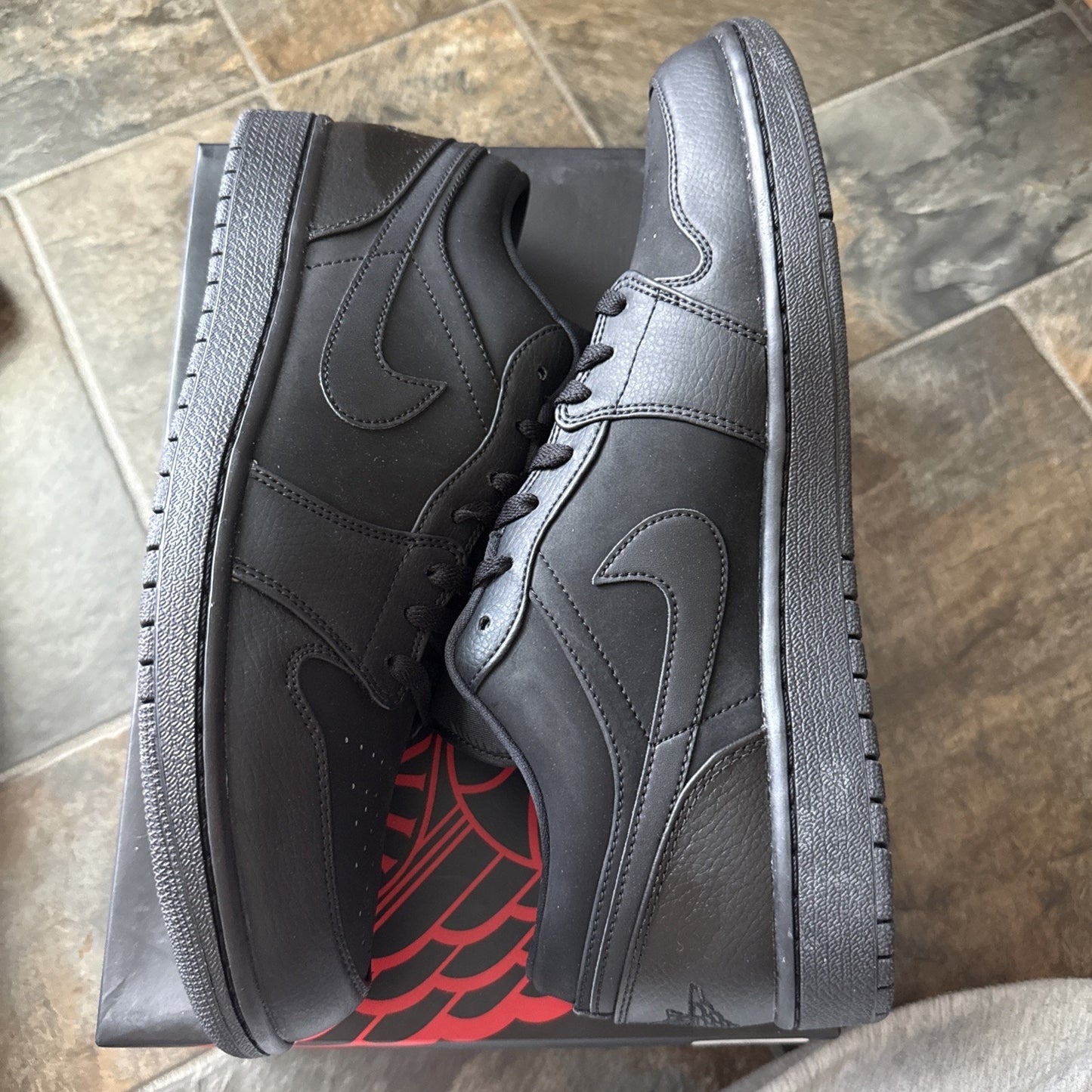 Size 12.5 - Air Jordan 1 Retro Low Triple Black