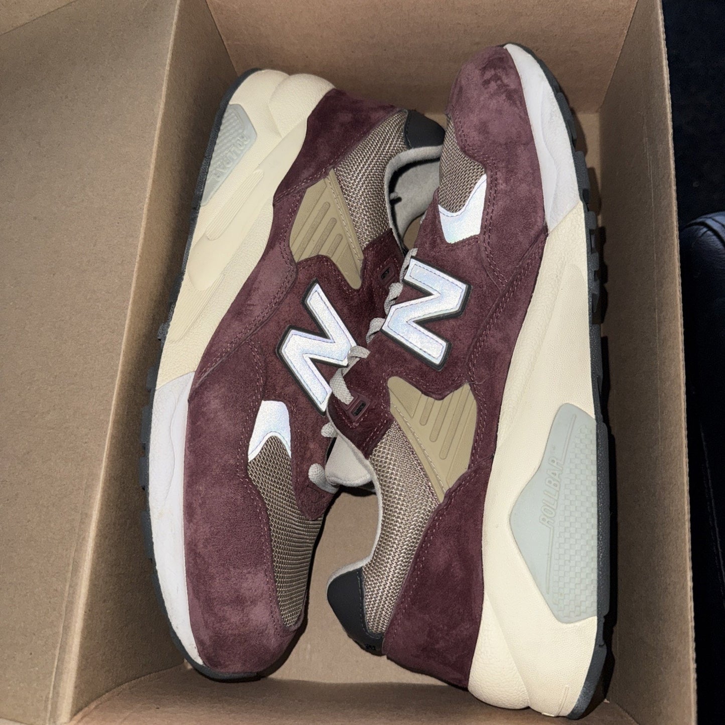 Size 10.5 New Balance 580 Washed Burgundy
