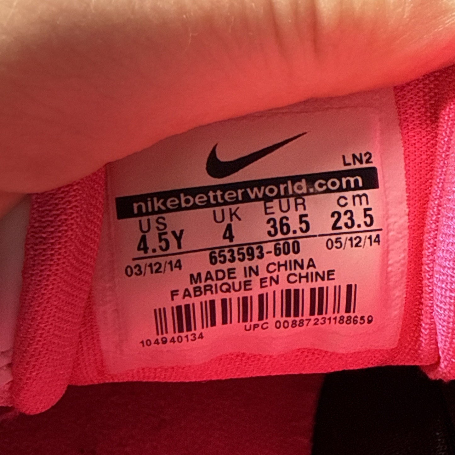 Size 4.5Y Kobe Hyper Cobalt Pink Unisex 653593-600