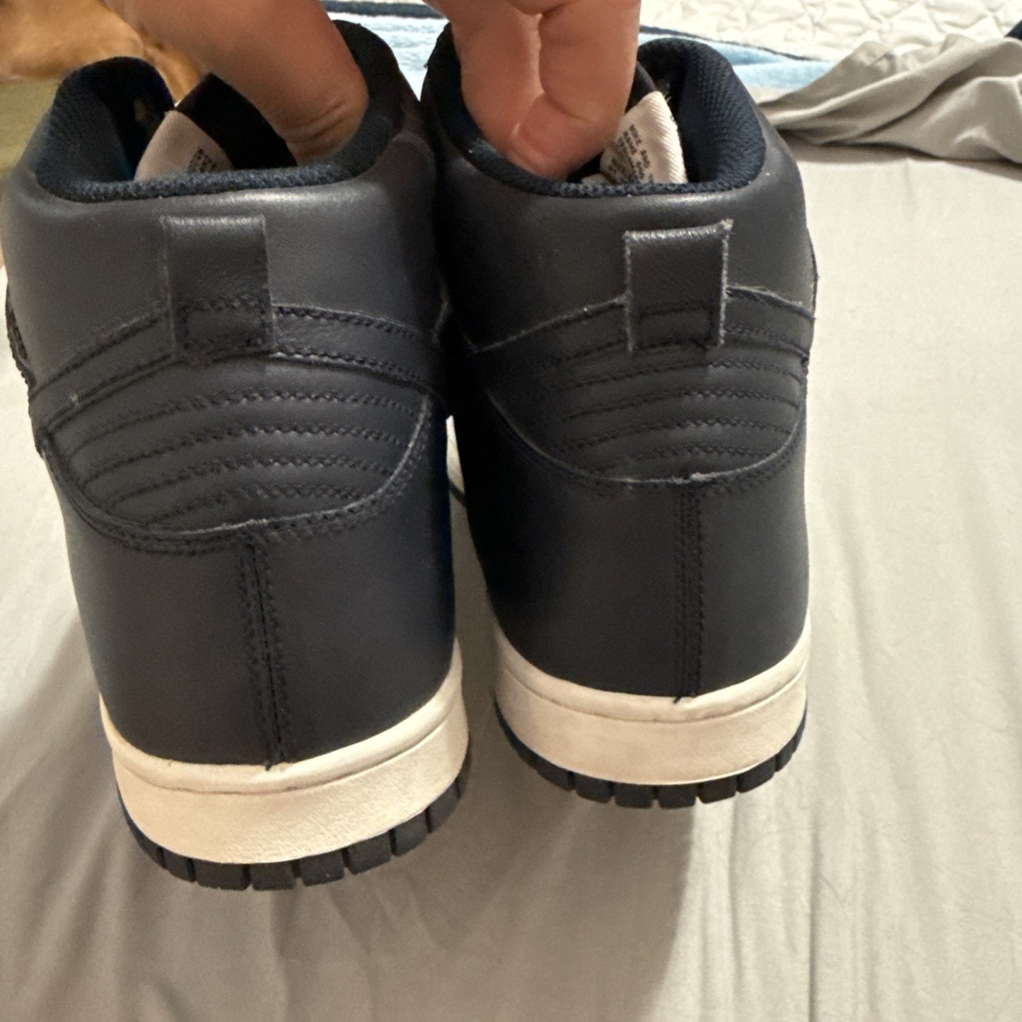 Size 11 - Nike Dunk High Black, Obsidian White - 317982-143