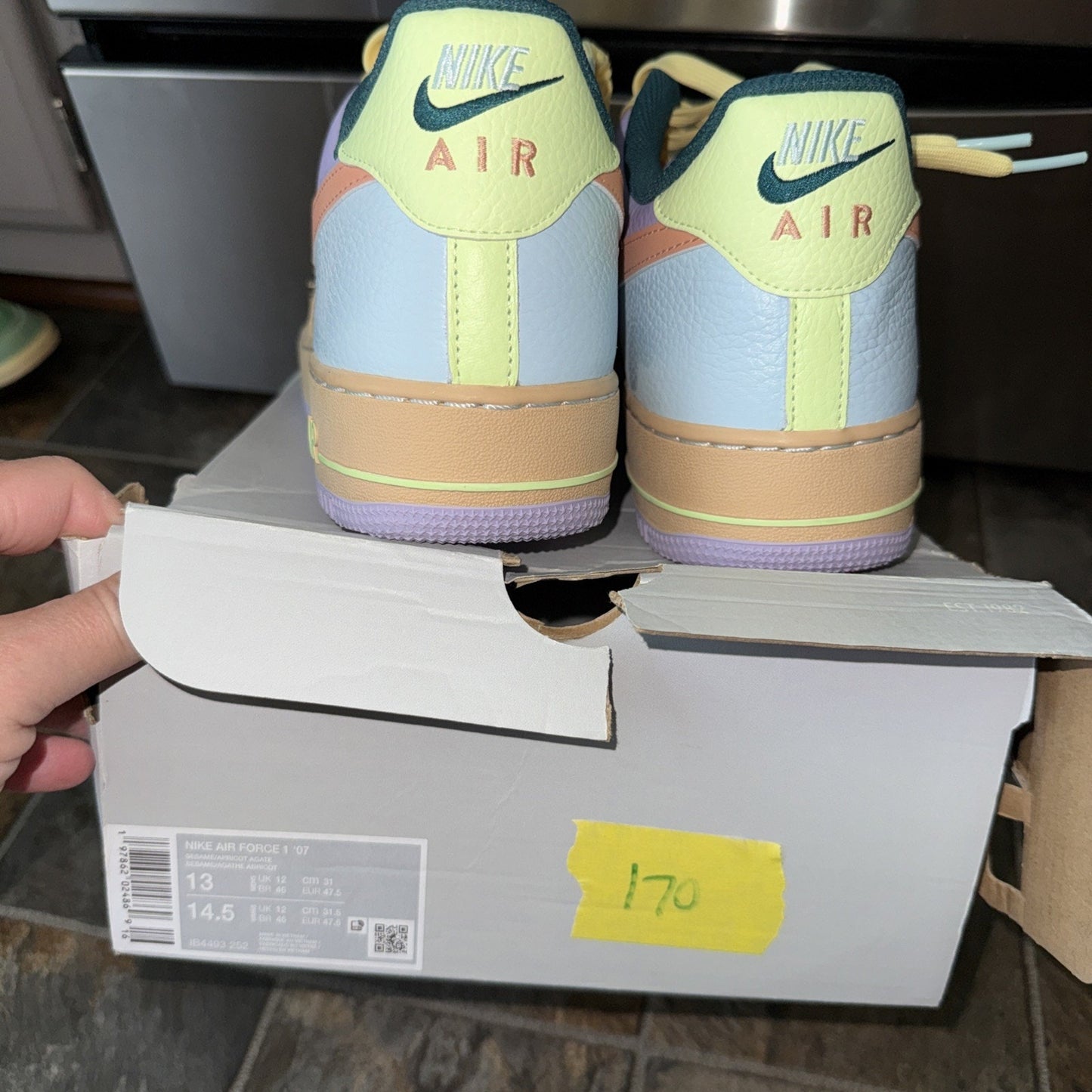 Size 13 IB4493-252 Nike Air Force 1 ‘07 Easter