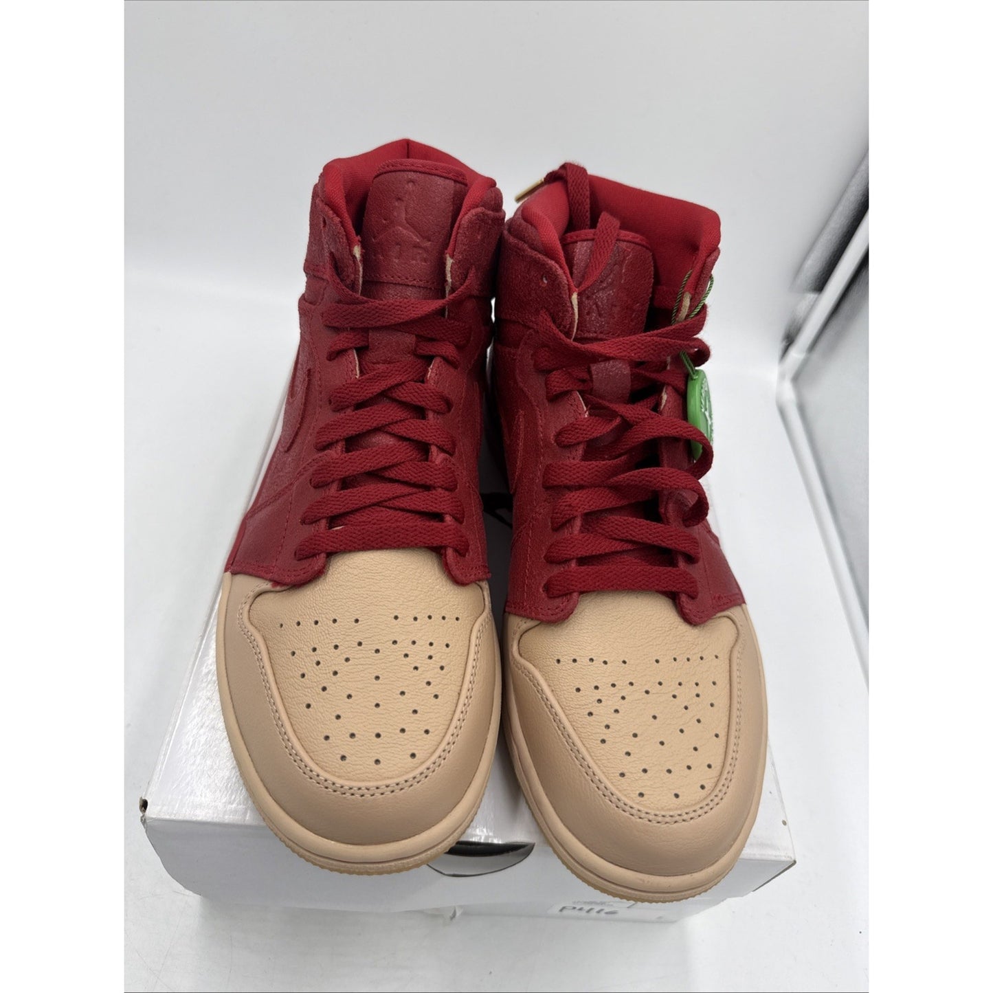 Size 9.5 - Air Jordan 1 Retro Premium High Dipped Toe - Red W