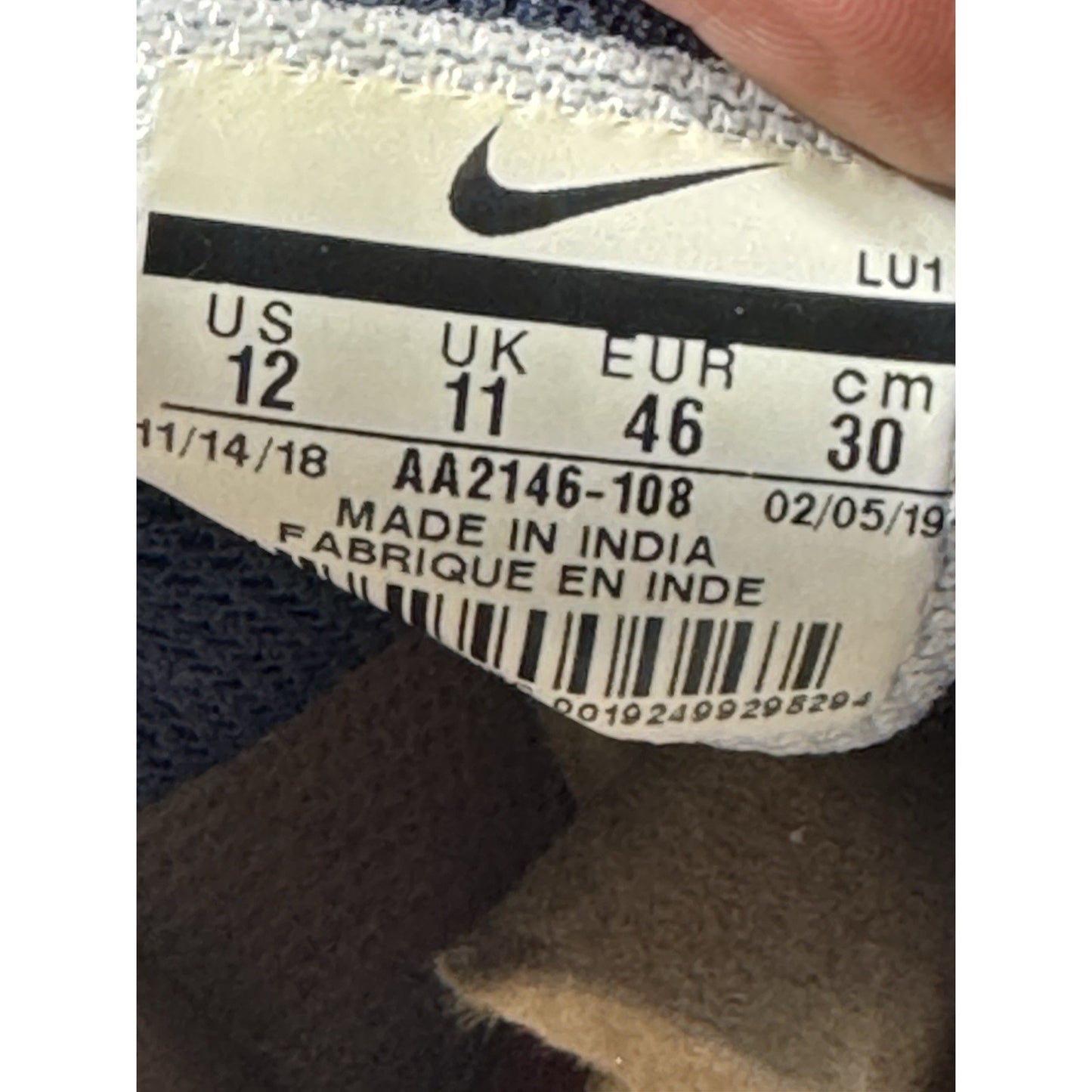 Size 12 - Nike Air Max Axis White Obsidian Orange