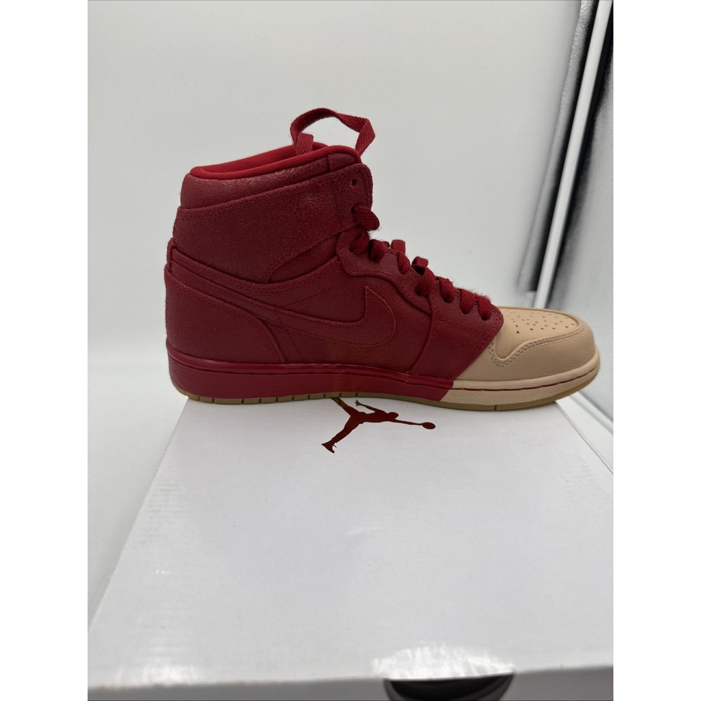 Size 9.5 - Air Jordan 1 Retro Premium High Dipped Toe - Red W