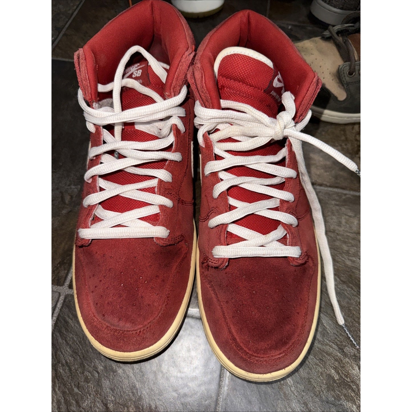 Size 12 - Nike Dunk Pro Sb Mid Red Brickhouse White