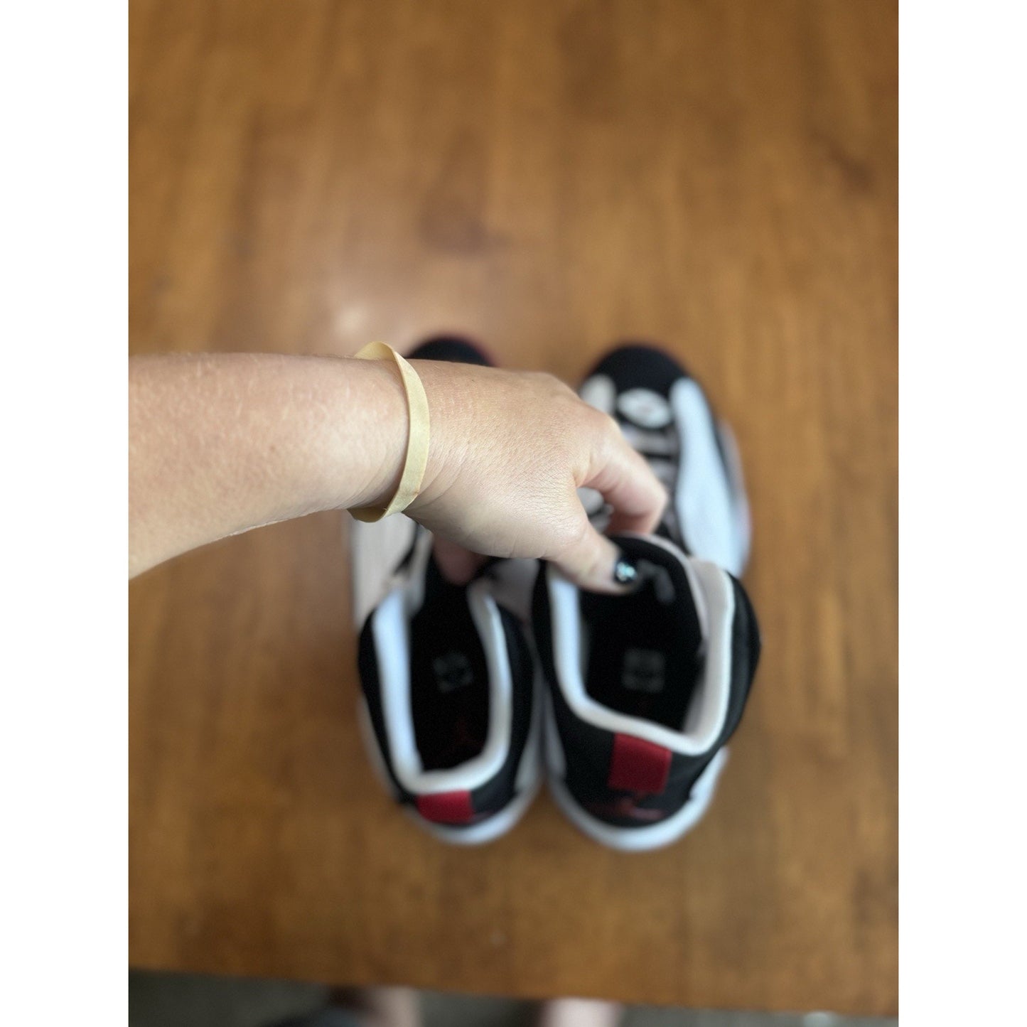 Size 9 - Jordan Pro Strong White Black Gym Red NBS193