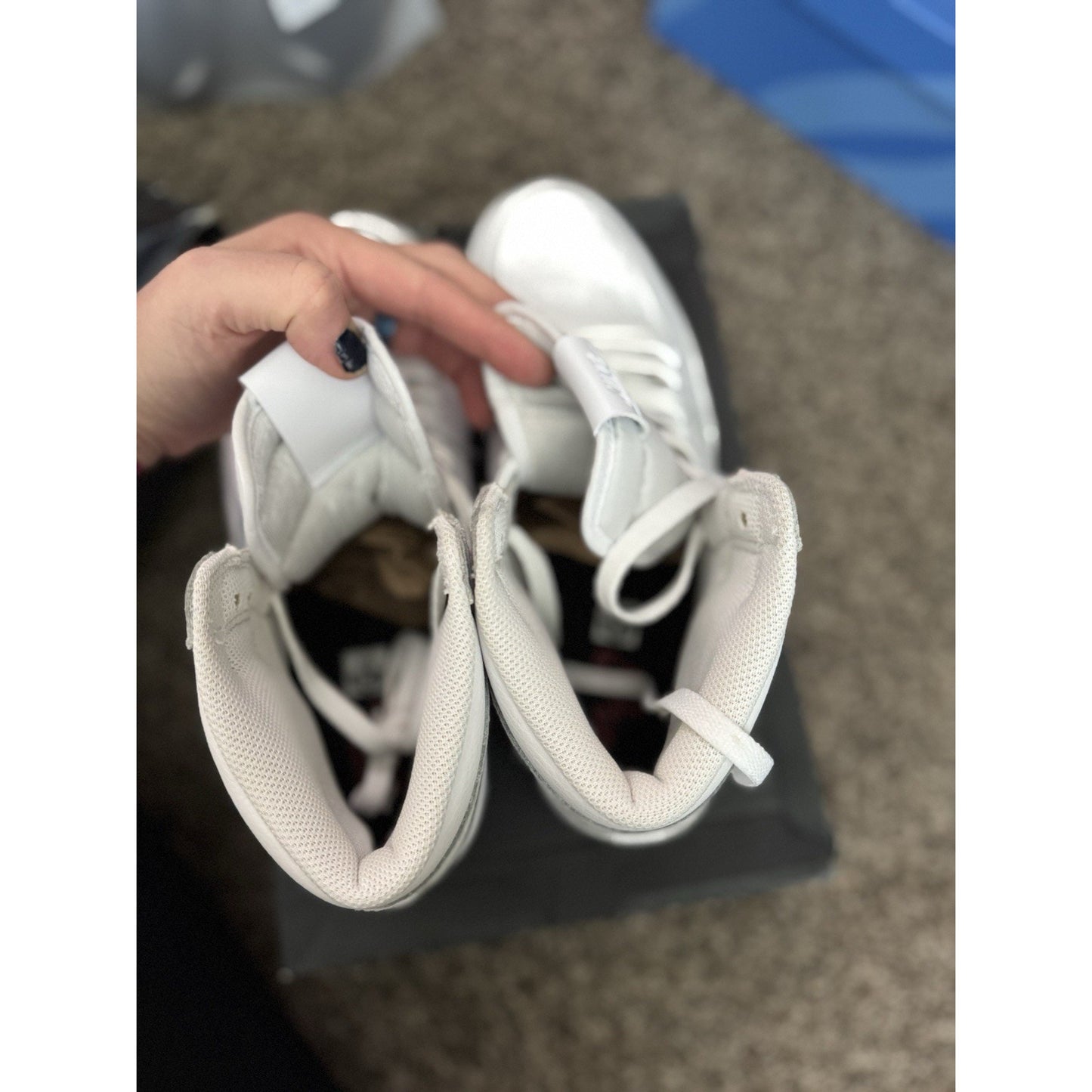 Size 10.5 - Air Jordan 1 Retro OG High White Perforated
