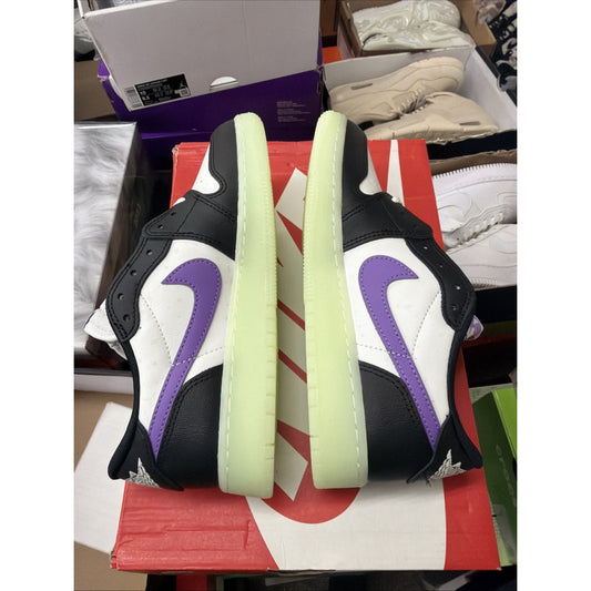 Nike Air Jordan 1 Low OG Black Raspberry HF0410 001 GS 'Glow in the Dark' BB
