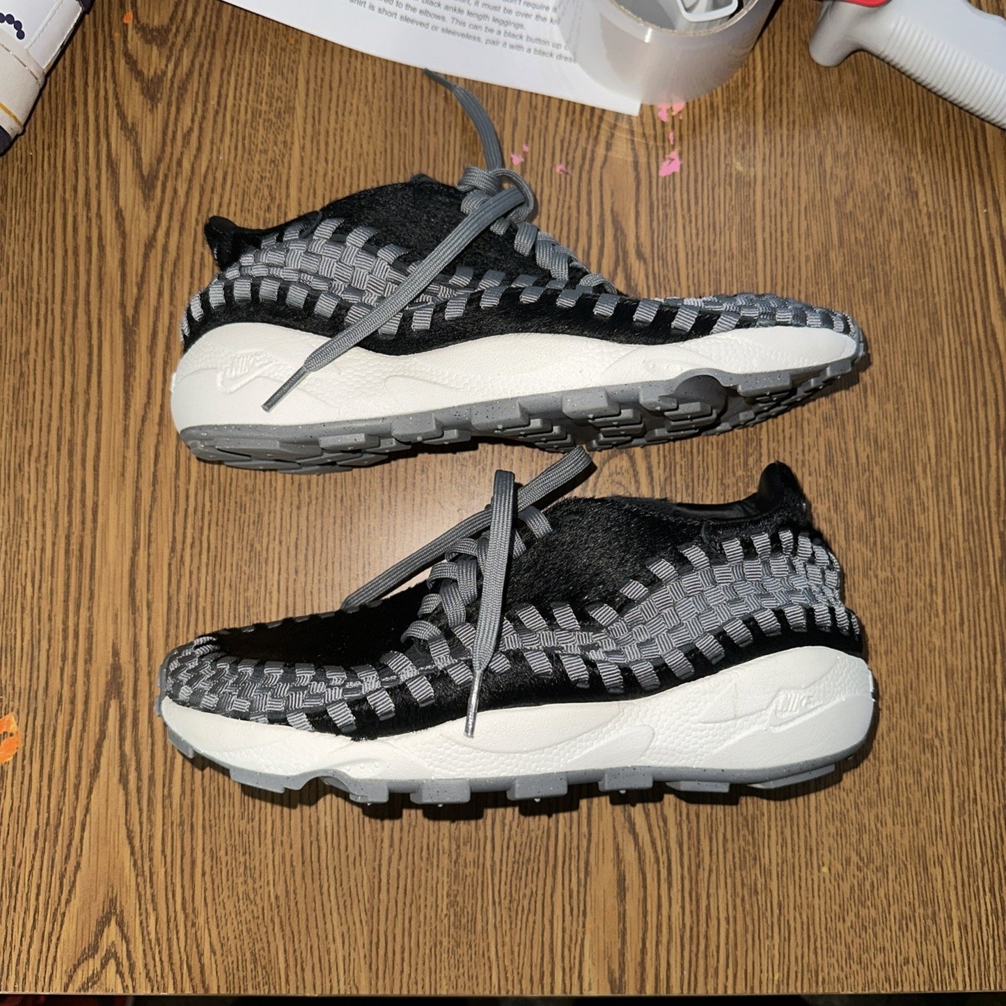Size 7 - Nike Women's Air Footscape Woven Black Smoke Grey GGP Sample Tagged