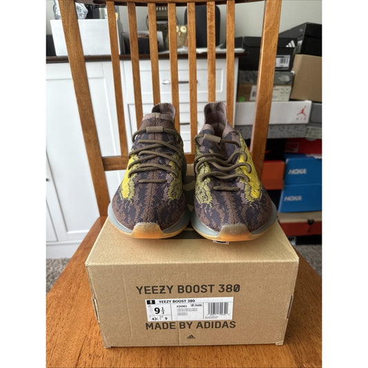 Size 9.5 adidas Yeezy Boost 380 Slip On Mens Brown Sneakers Casual Shoes BS251