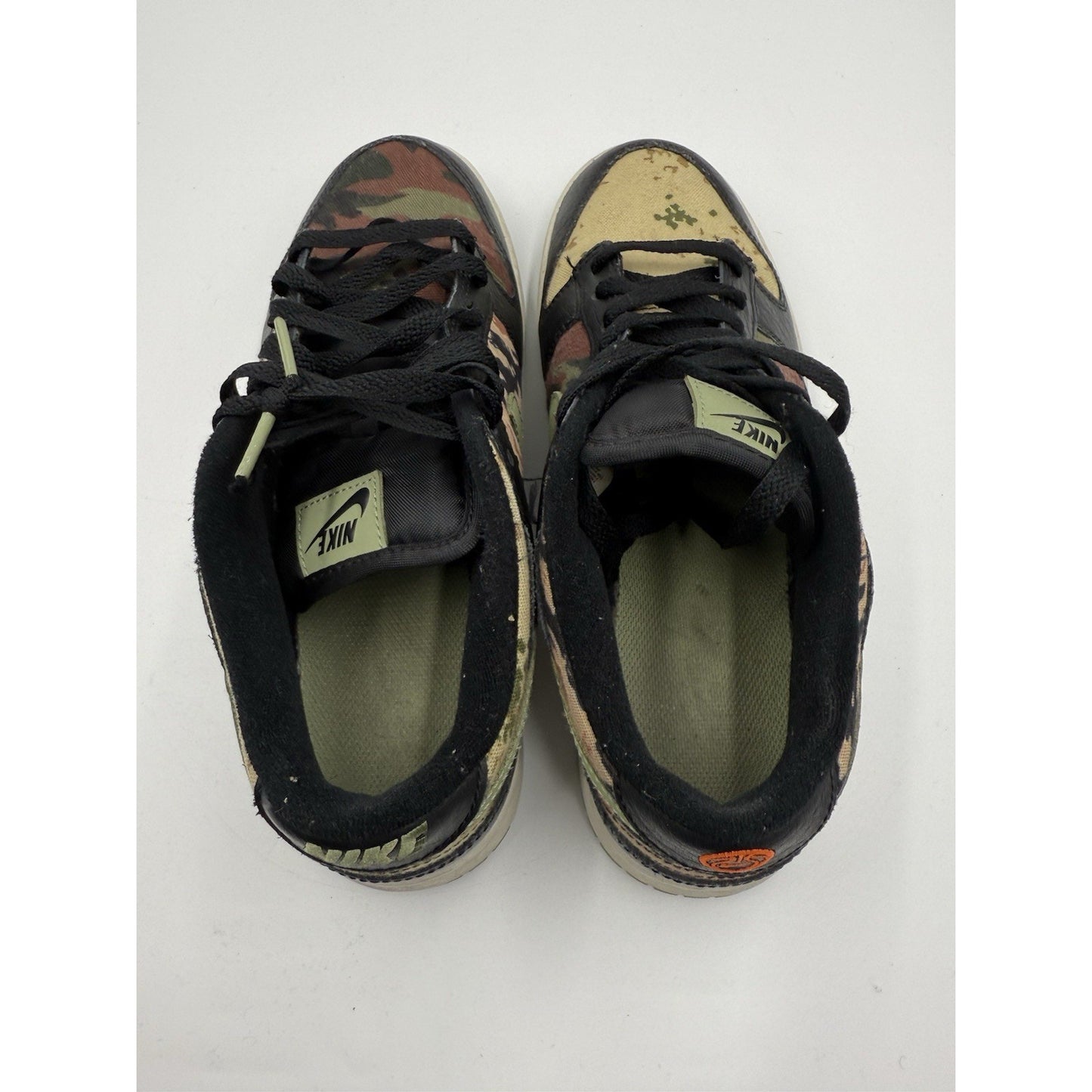 Size 8 - Nike Dunk SE Low Black Multi-Camo